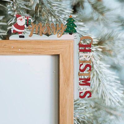 3D Wooden Christmas Letters, Wall Door Hanging Holiday Decor