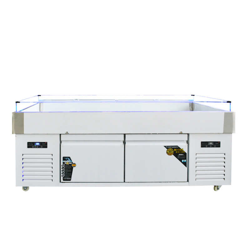 冰台展示柜厂家供应保鲜冷藏超市直冷冰箱商用自助餐喷雾卧式冰柜