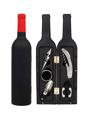 红酒开瓶器套装创意酒瓶造型开酒器三件套五件套开酒器橡木桶酒杯