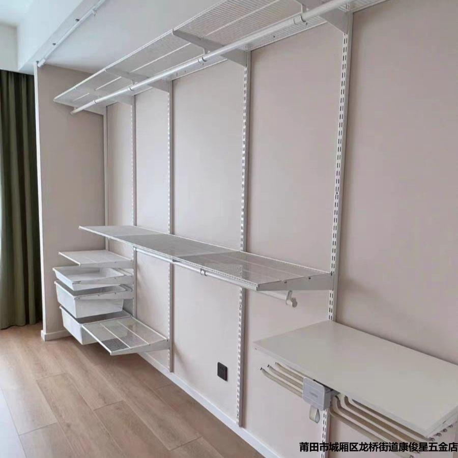 衣帽间金属架子开放步入式不锈钢柜子组合挂衣柜女卧室少女高颜值