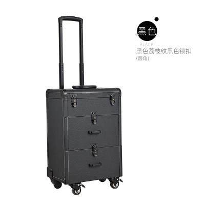 高档号化妆箱容大量专业跟妆师拉杆式箱纹绣工箱具多层大美甲美容