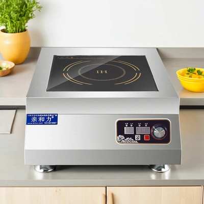 商用电磁炉5000W平面炉大功率5000瓦煲汤炉不锈钢旋钮5kw电磁汤灶