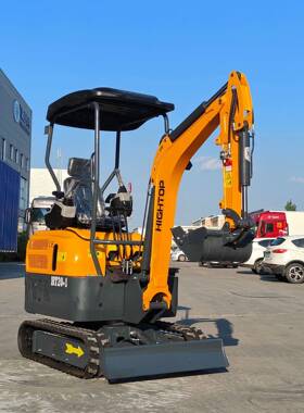 口印尼2吨农用小挖型619掘出HT20机履带式果园挖土钻地小钩机