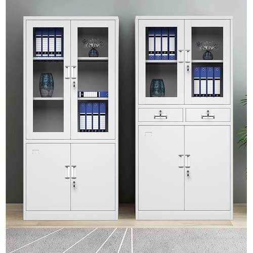 青岛钢制文件柜铁皮资料柜办公室档案凭证柜收纳储物更衣带锁密码