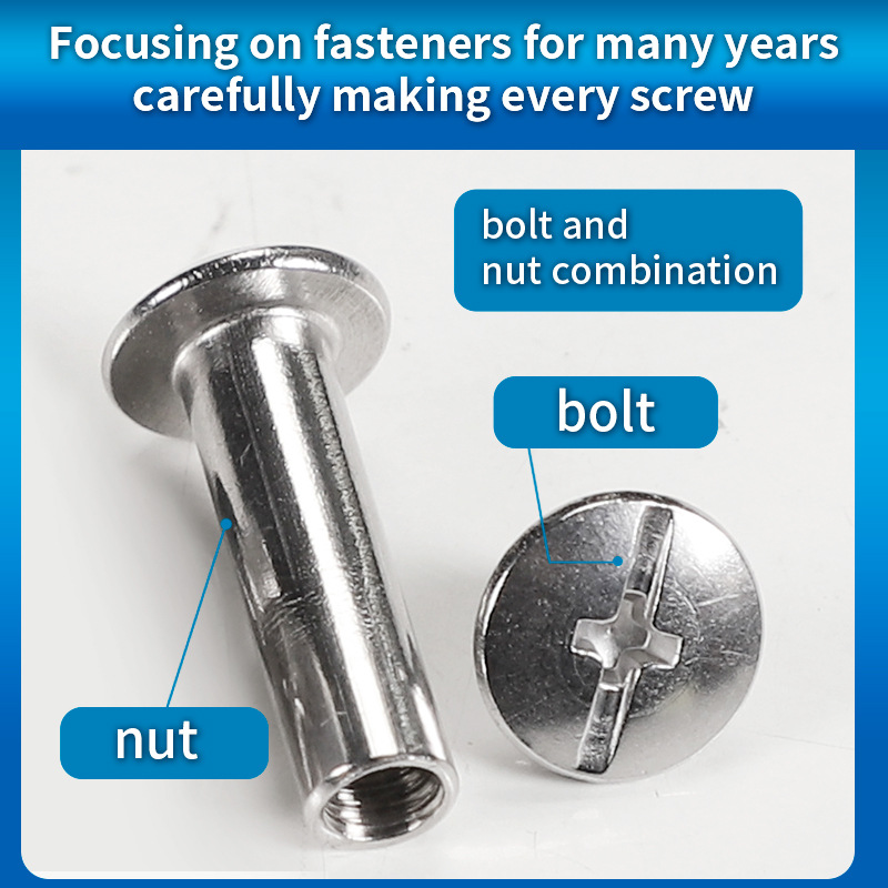 银色十字螺螺钉固定加螺丝 剪贴薄相册固AWF定 柱圆头304芝哥丝组