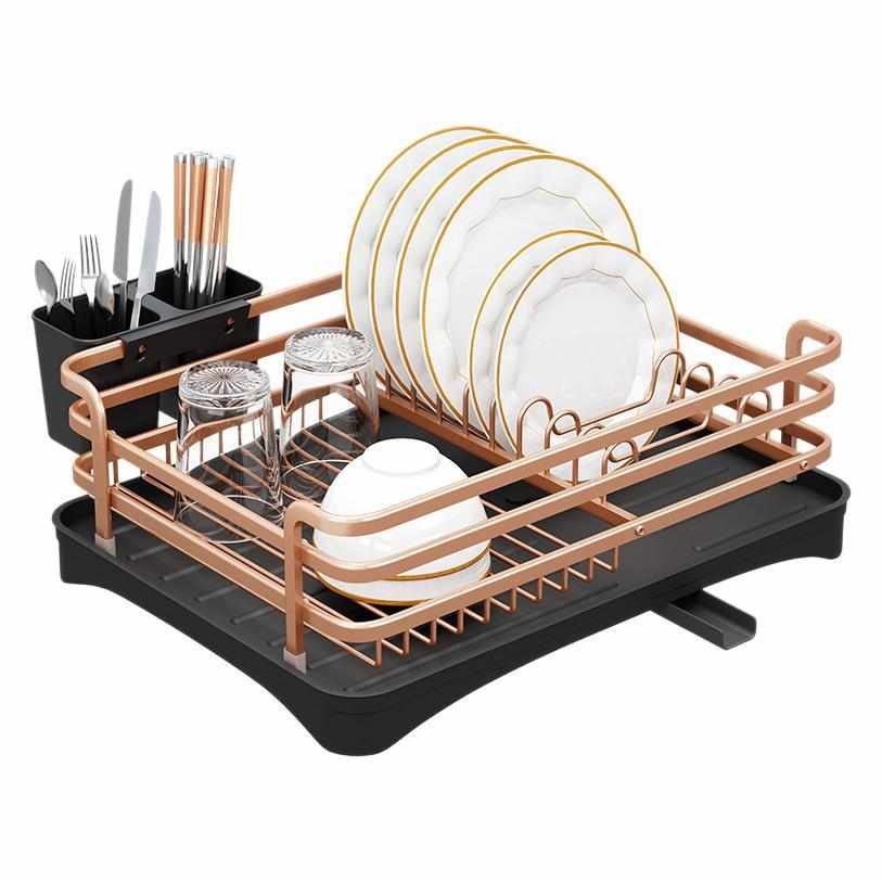 批发架物置厨房单层厨房用具勺子 台面铝制沥水筷碗碟收纳厂家架