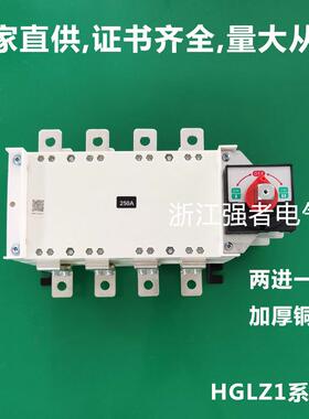 双电源手动转换切换开关双投双向HGLZ1-200A250A400A630A4p1000A