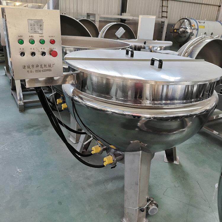诸城夹层锅厂不锈钢立式夹层锅机械蒸汽蒸煮锅升温快
