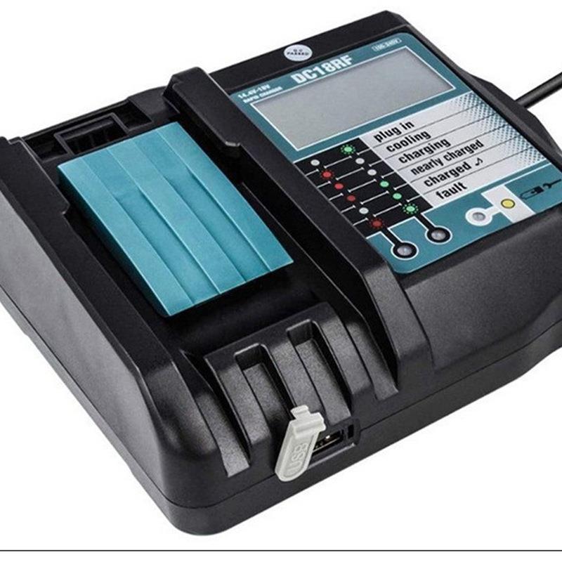厂家供应替代牧田DC18RF3.5A带屏充电器14~18V 快充电池充电器