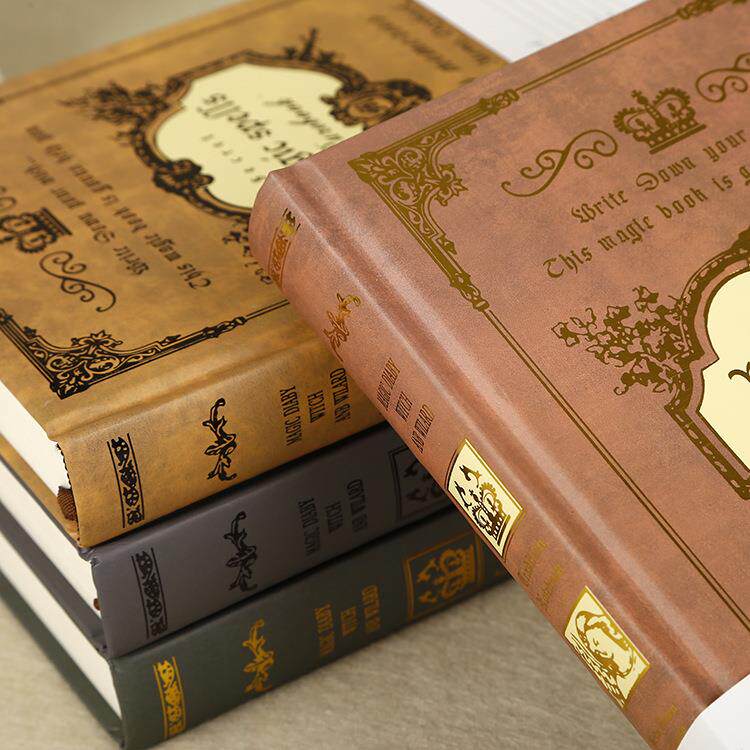 欧式复古魔法书学生笔记本办公创意加厚记事本学生日记精装本