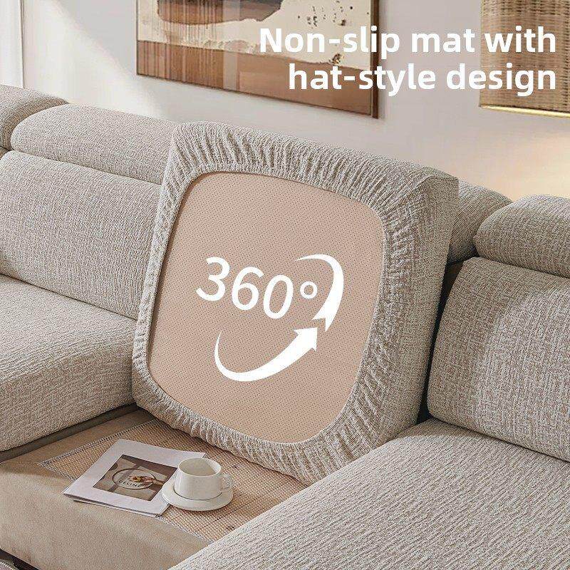 三座一贵妃沙发套罩2025新款棉麻风全包万能套四季通用沙发笠坐垫