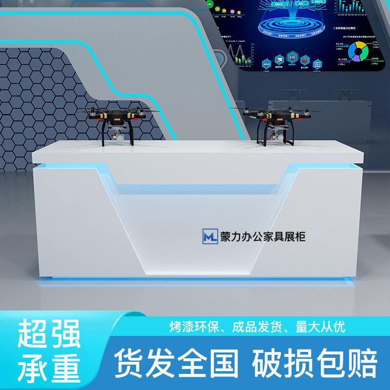 公司展厅展台科技创意中岛台智能锁体检台门窗陈列展桌展示柜烤漆