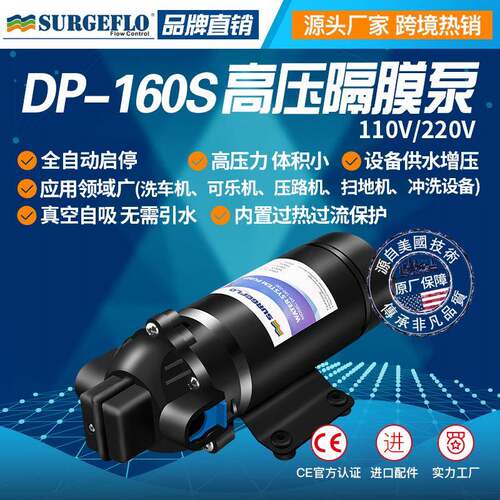 DP-160S110v/220V压隔膜可乐机泵净水器扬程喷雾洗车加压泵