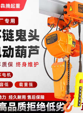 环链电动葫芦鬼头款380v1吨2/3/5/10t吨超低式行车吊机链条起重机