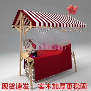 集市摊位木质展示架夜市摆摊活动棚户外台市集商场可折叠花摆
