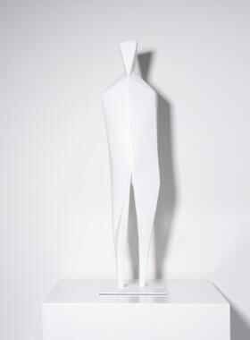 现代约黑色抽象立体人物雕塑装摆件样板简软间售楼B0443处大堂客