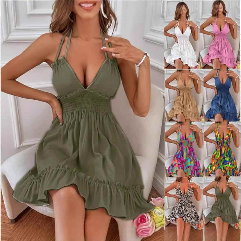 Womens Suspenders Sexy Edges Rope Ruffled Parallel V Dress