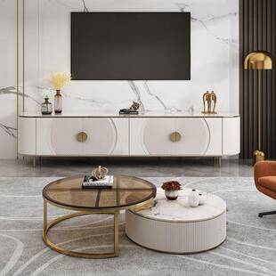 轻奢岩DSG668 柜20 电视茶几组合现简约客厅板小户型家用地柜高款