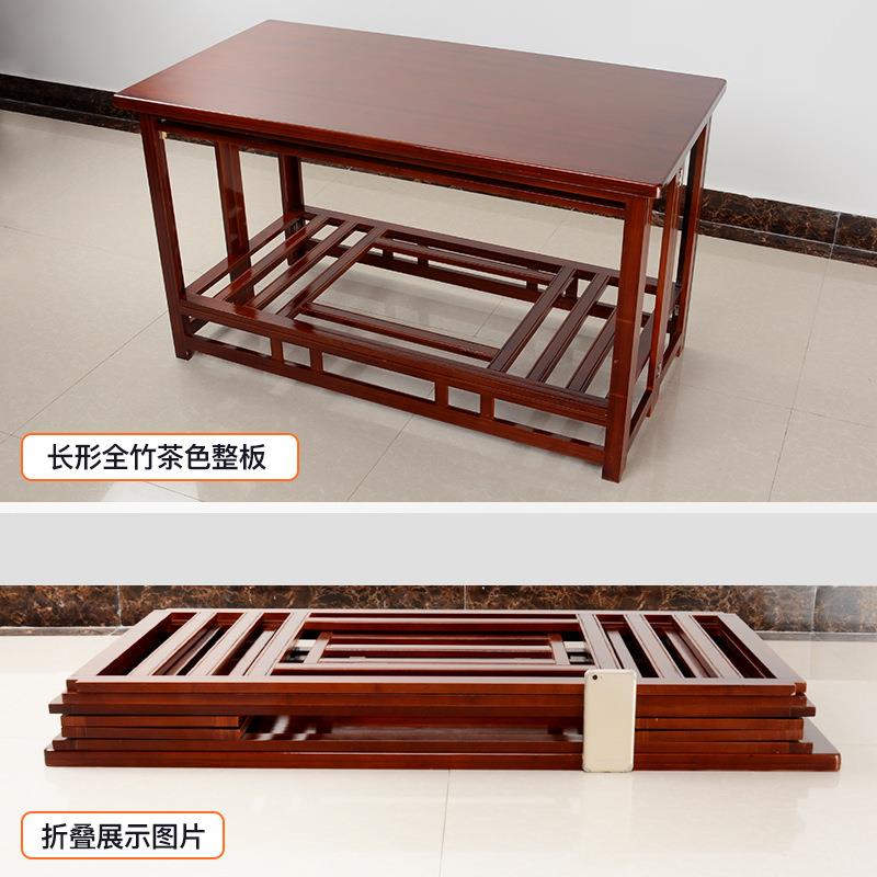 烤火桌子用WXB长形折叠冬季楠烤火架取暖桌实木1.家2竹米方餐桌1.