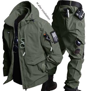 作战术机能外套装工作服军迷彩服户外冲锋衣男款工装夹克打猎风衣