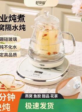 全自动炖燕窝专用花胶鱼胶炖盅隔水玻璃炖锅电家用小型燕窝机新款