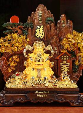 财卷、财神是供奉财神、财神像、家庭客厅、公司店面、乔迁之喜、