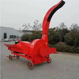 小麦秆牛场饲草铡草机卧式自动进料切碎机长短可调喂羊牧场揉丝机