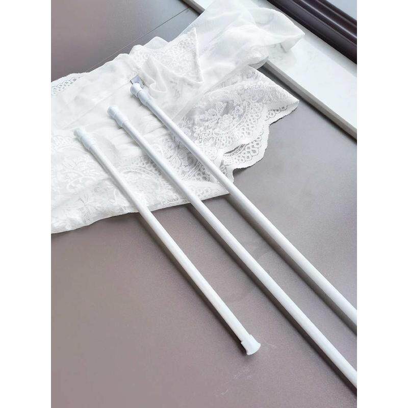 窗帘杆免打孔撑杆伸缩杆细杆无痕夹杆贴可调整杆夹杆托杆子细杆架