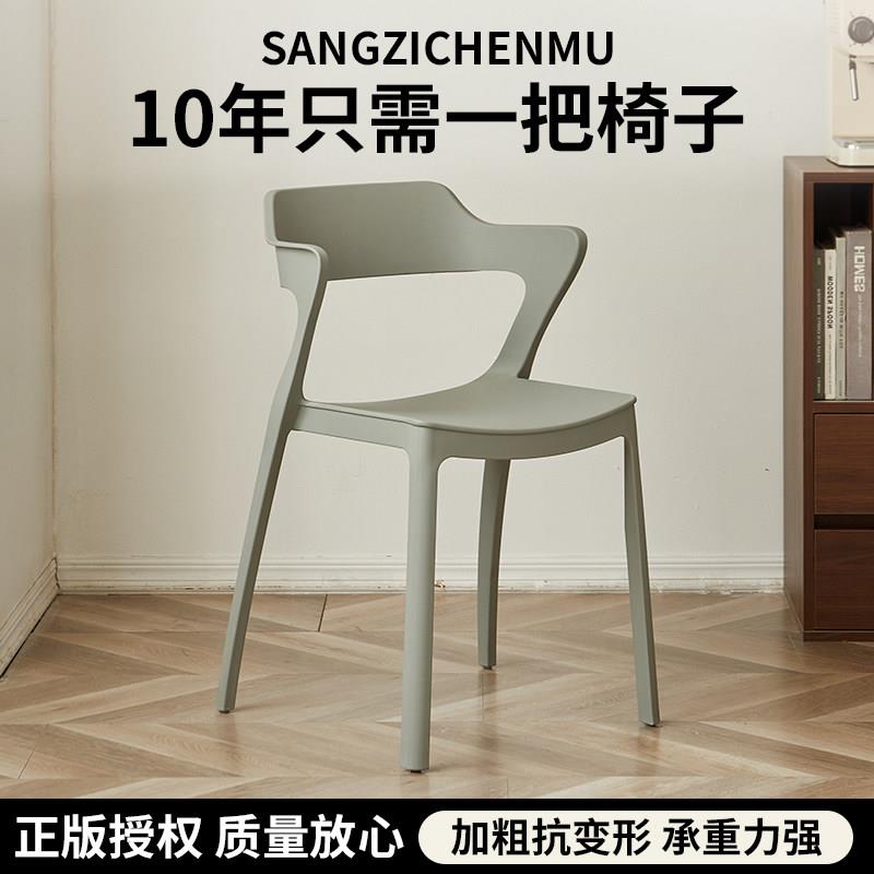 塑料椅子现代简约环保椅子轻奢高级餐桌凳子家用休闲坐椅靠背餐椅