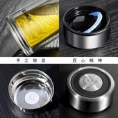 清水双层玻璃杯家用带滤网杯子男女便携隔热水杯大容量泡茶茶杯