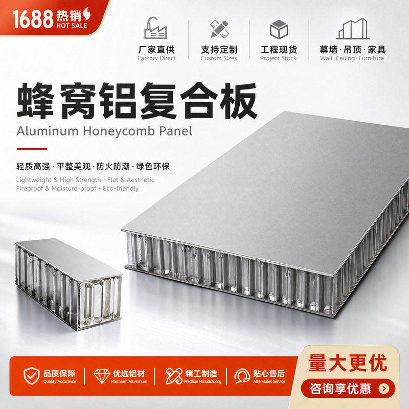 蜂窝铝复合集成吊顶板工程用铝蜂窝板商场幕墙装饰铝合金家具