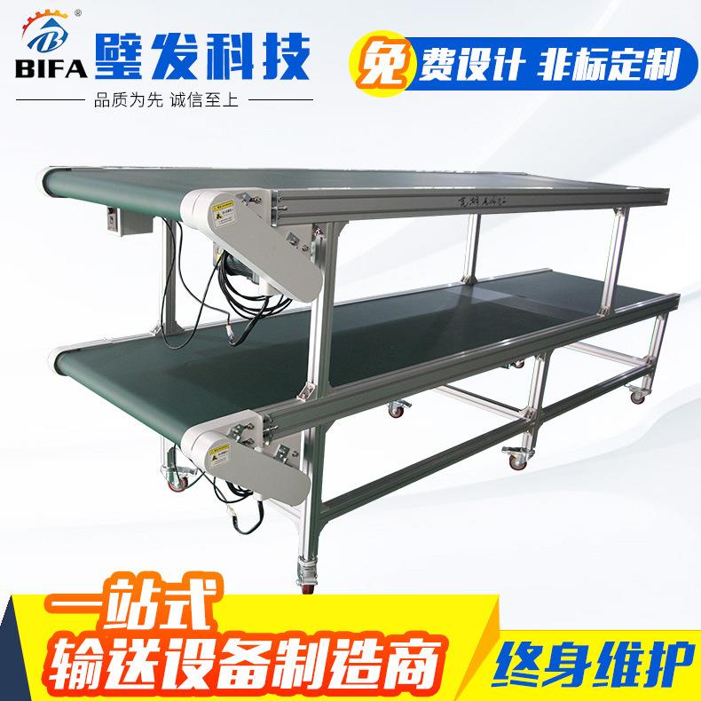 不锈钢输送机双层皮带机皮带输送线小型带式输送机厂输送设备