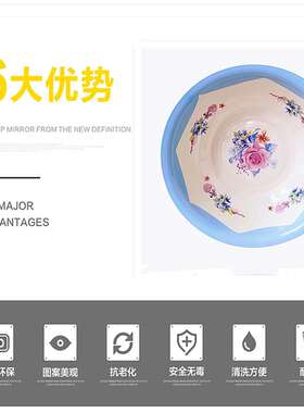 76N30/36CM双料特厚搪瓷盆家用老式搪瓷脸盆大号盆耐高温可加热