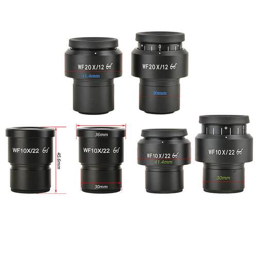WF10X/22高眼点宽视场显微镜目镜屈光度可调安装接口30mm