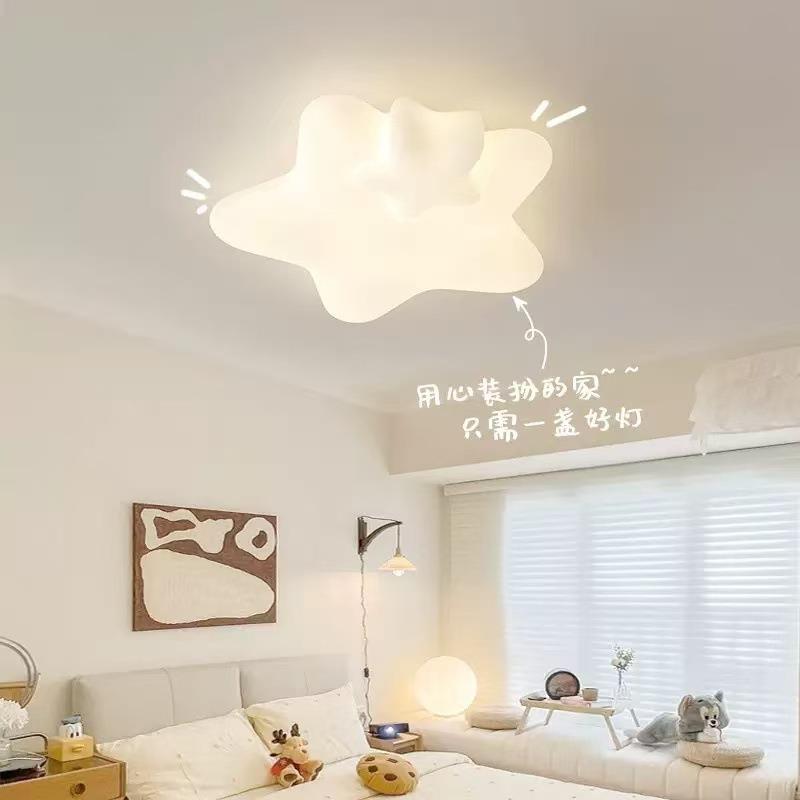 全光谱护眼卧室吸顶灯2025新款现代简约极简防蓝光奶油风书房间灯