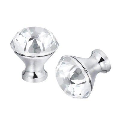 2pcs 30MM Crystal Glass Knob Handle Door Knob Crystal