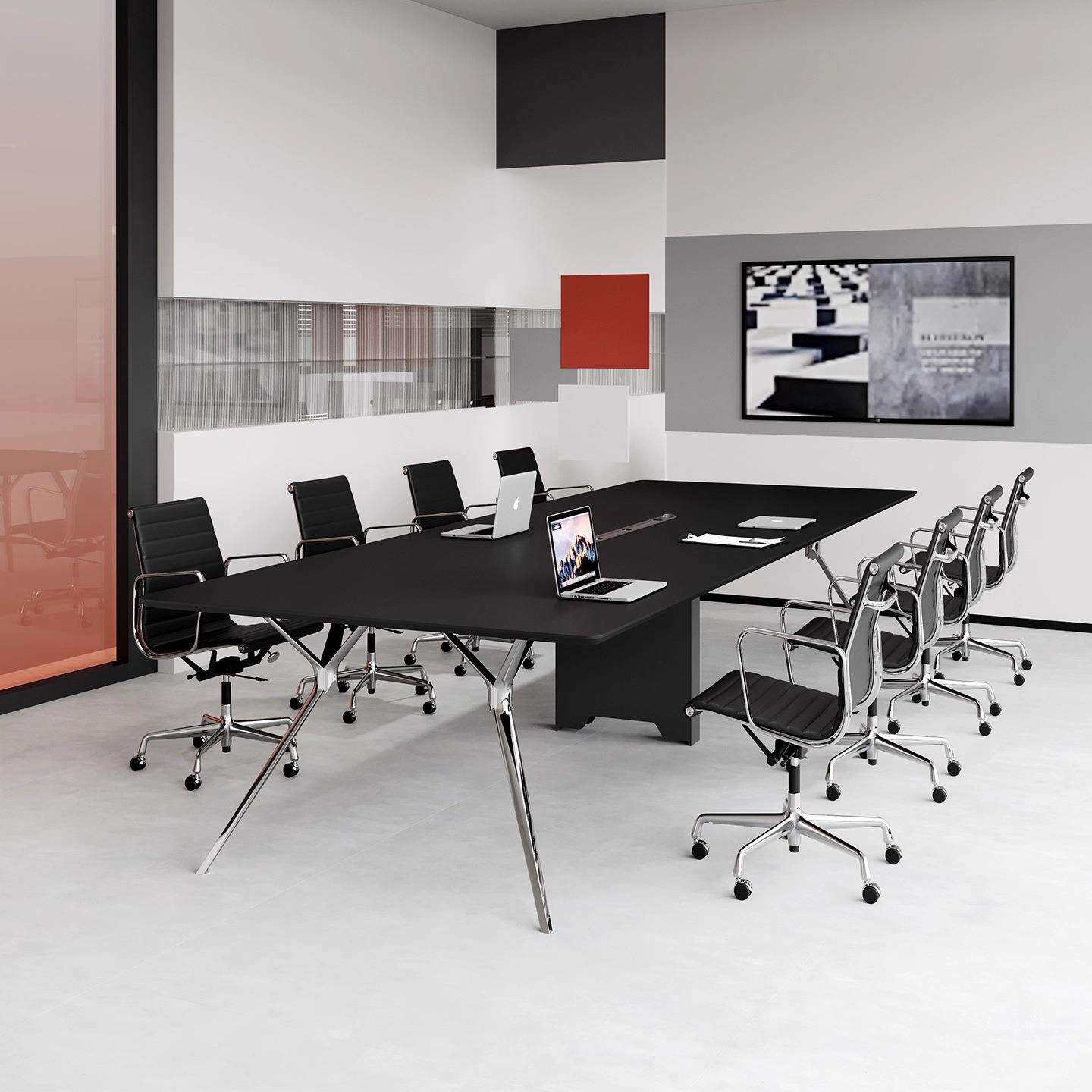 会议桌长桌简约现代大型会议室桌椅组合会客桌椅组合长方形洽谈桌