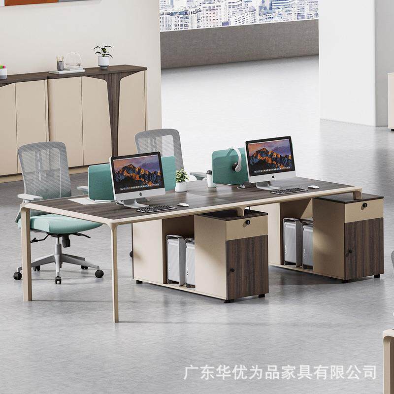 佛山厂家直员销职员办桌公桌工财务桌四人人位组六合电脑桌子CJD