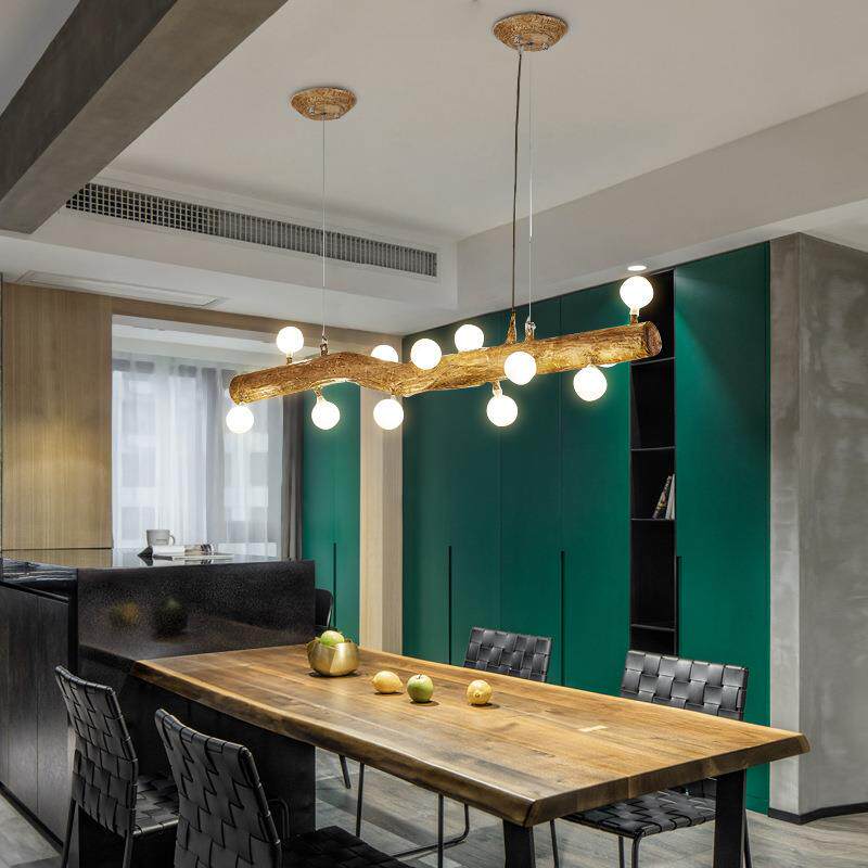 北欧树枝创意餐吊灯酒吧清吧乡村民宿装饰灯美式复古吊灯