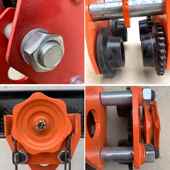 轨跑车拉跑车猫头吊单手推行车604工字钢电轨道跑车滑轮葫手芦吊