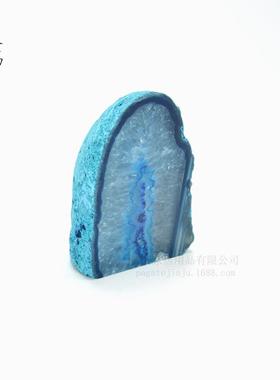 天瑙然玛石书立书靠书单边玛瑙书档烛台软样板房装创意96003档摆