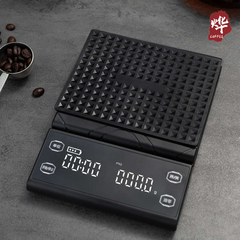 手冲咖啡电子秤精准家用厨房称咖啡豆称重器专用自动计时克称