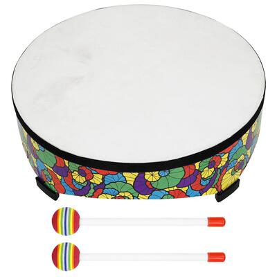 打击乐器羊皮地鼓贴花韩国鼓木质鼓圈敲击鼓儿童集合鼓手拍鼓厂家