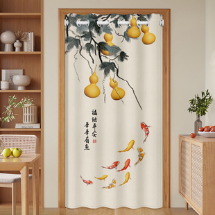 古风葫芦门帘隔断帘家用卧室房间卫生间门对门化解风水遮挡帘 中式