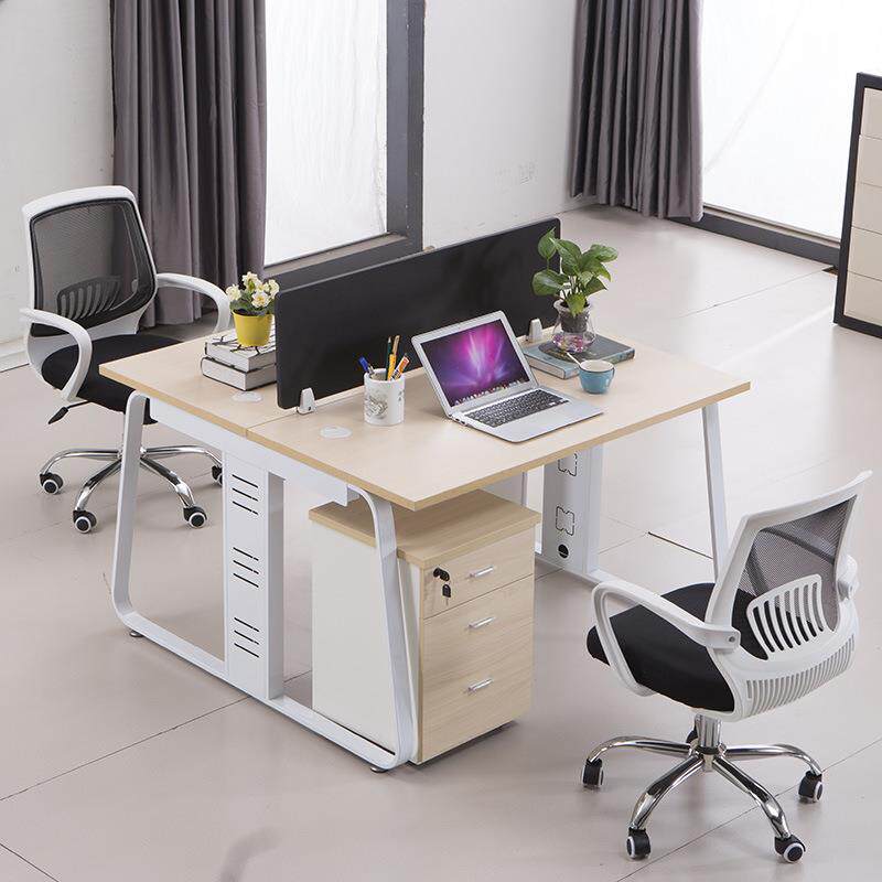 桌椅4人钢木员工桌带屏风6人电脑桌子组合卡位办公桌商用办公桌