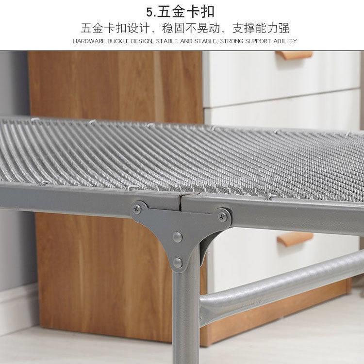 加厚折叠床人钢丝床弹簧床午休床人简易折叠床铁床可折叠