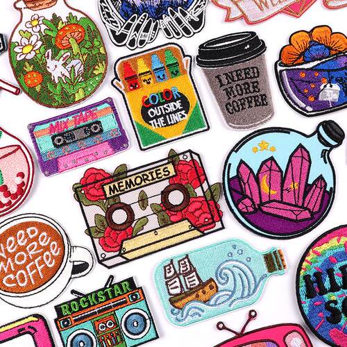 Cartoon Embroidery Patch Iron On Patches For Clothing DIY Ta