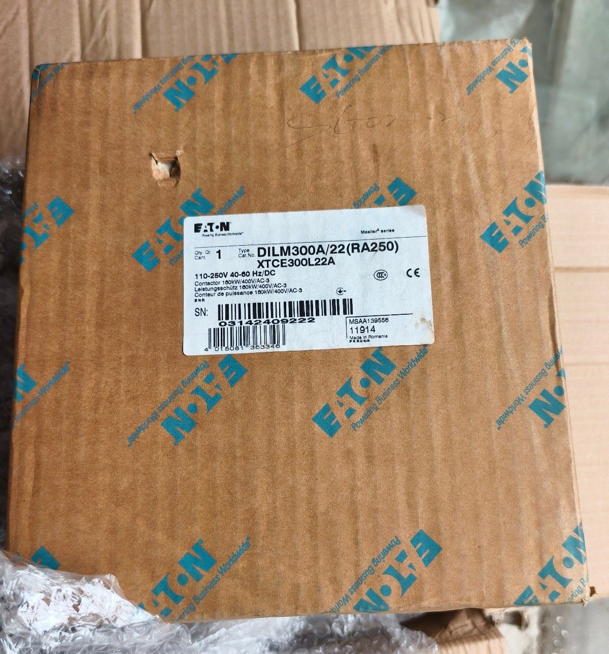 伊顿接触器，DILM300A/22(RA250)全新原装正品