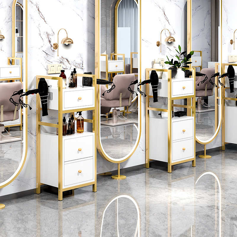 理发店理发柜发廊专用置物架子美容院现代简约工具柜移动小推车