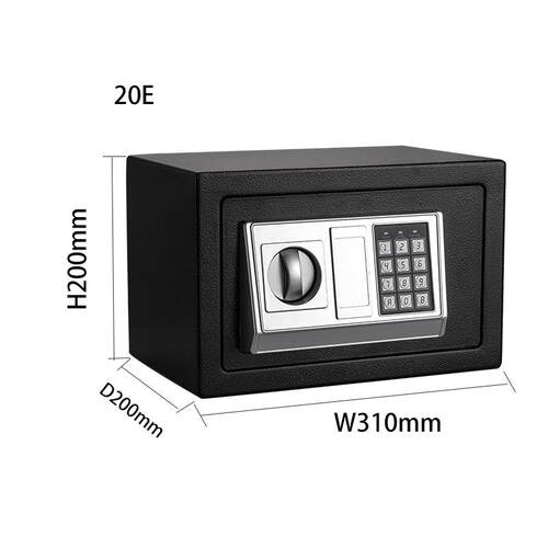 3锁芯加厚门板电子密码保险柜箱冷轧钢大容量家用酒店钥匙两用